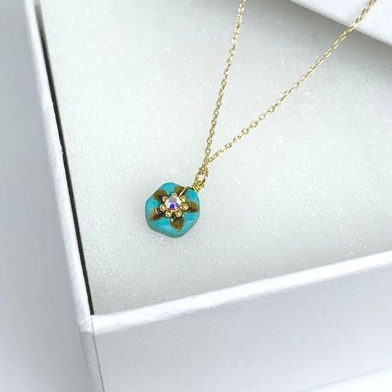 (핸드메이드) 블루가든 목걸이(WE13B28)