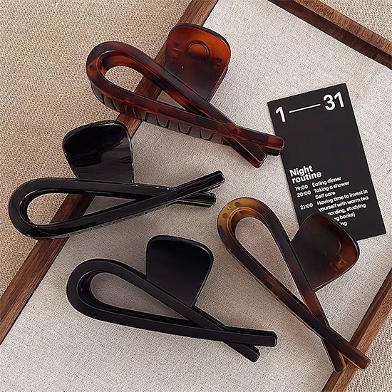 물결 웨이브 왕집게핀 예쁜 헤어 머리 핀 올림머리 삔