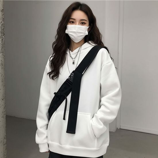 여성 긴팔 후드티셔츠 남녀공용 커플룩 무지 포켓티