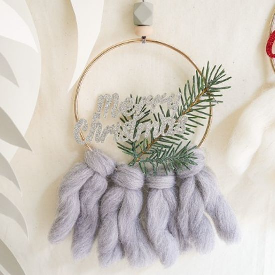 크리스마스 리프 양모 리스