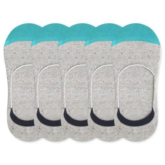 [쿠비카]페이크삭스 배색 남성덧신 5족 CM-F420