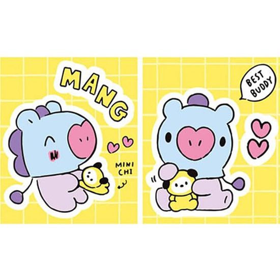 보석십자수 BTS 데코 스티커 BT21 버디 망 9.5x11