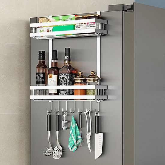 알뜰정리 2단 냉장고걸이 선반 T2