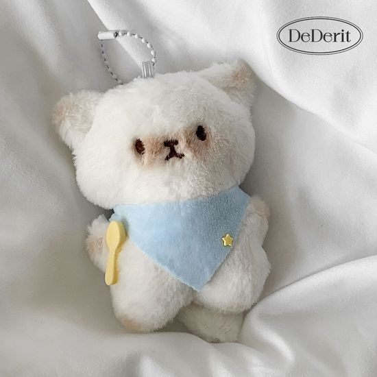 [데데리트]귀여운 턱받이 샴고양이 인형 가방 키링