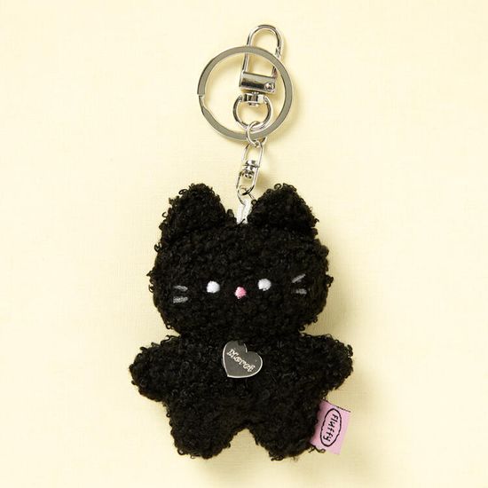 아트박스 뽀글 블랙캣 미니키링