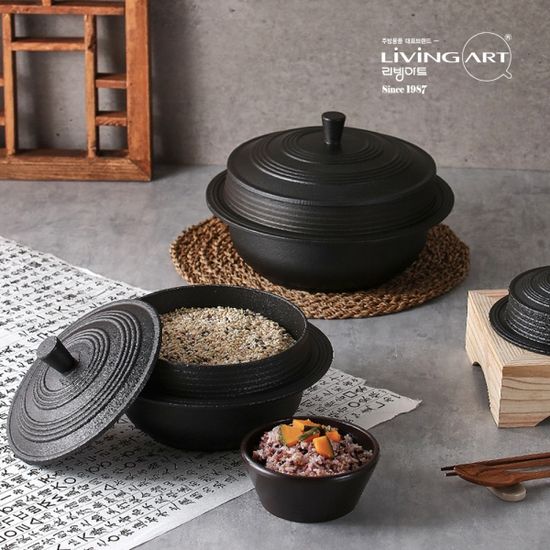[리빙아트] 업소용 통주물 무쇠 가마솥 20cm