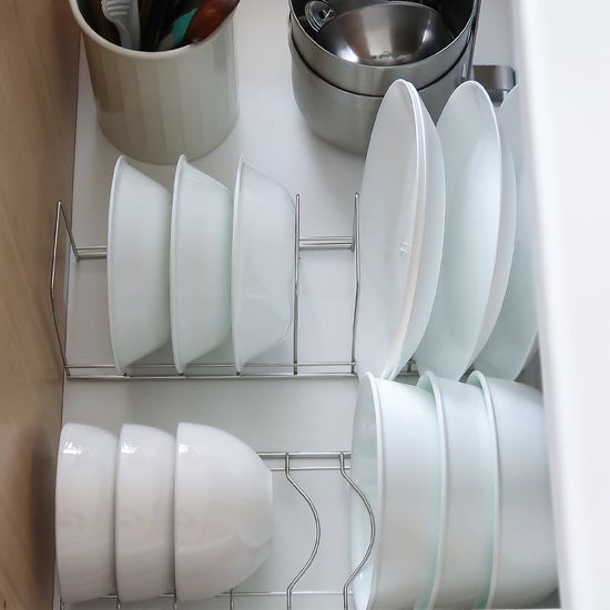 스텐 밥그릇 정리대 접시 거치대 2type