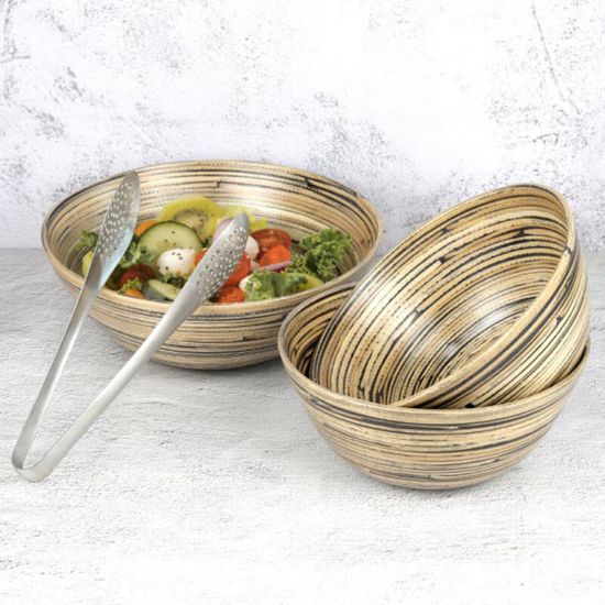 쿠비녹스 나무내음 샐러드볼 접시 집게4호-2 CO-91-54