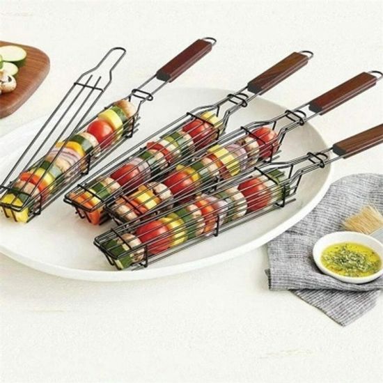 바베큐 꼬치 바스켓 그릴 바구니 캠핑 BBQ 요리용품