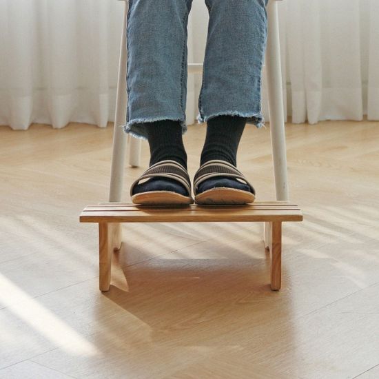 에코상사 고무나무 원목 발받침대