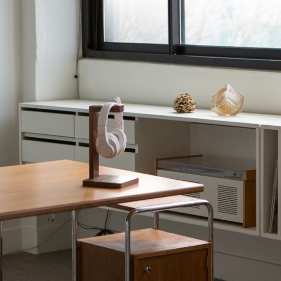 모스 원목 헤드폰 거치대 사각