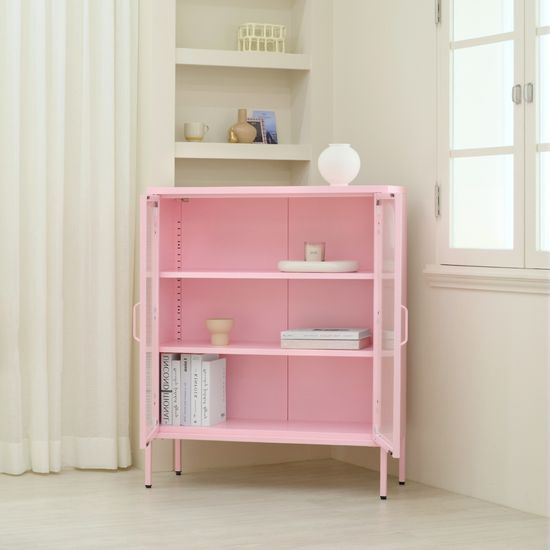 노아 3단 양문형 철제 선반장 2colors