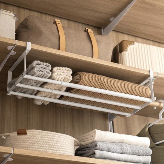 [공중부양!] 무타공 언더선반 수납정리대 (길이조절)