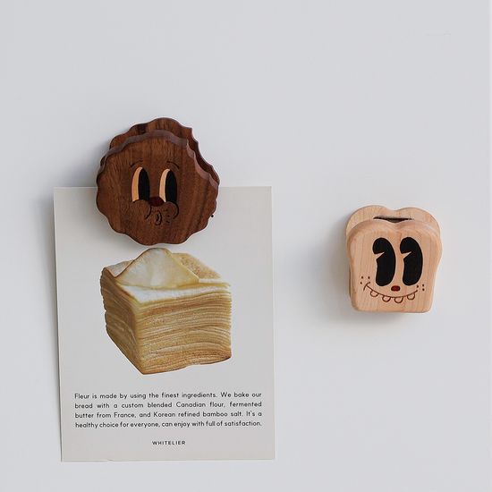 우드 브레드 자석 집게 클립