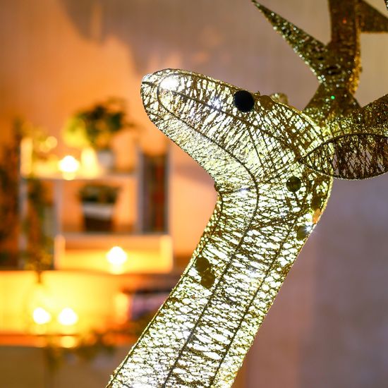 [도토로]140cm LED 럭셔리 크리스마스 사슴 장식(골드