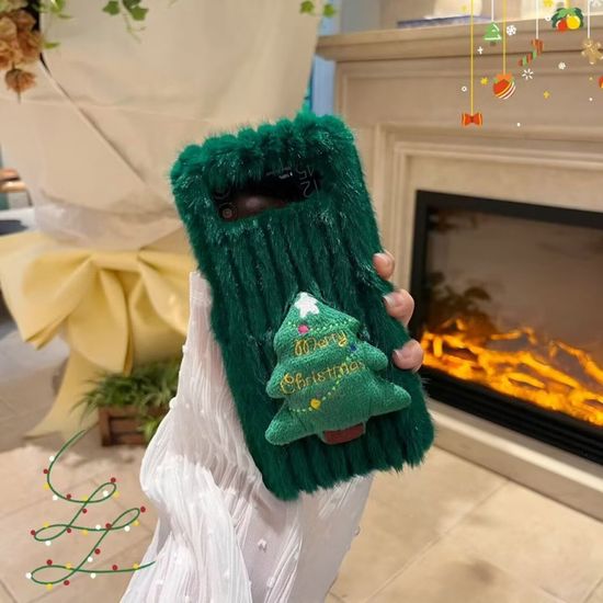 갤럭시z플립 폴드 7 6 5 4 크리스마스 인형 털 케이스