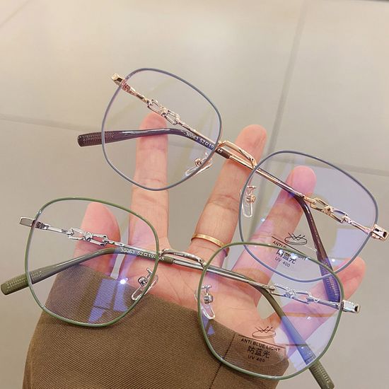 블루라이트 차단 안경테 가벼운 메탈 패션 안경 체인
