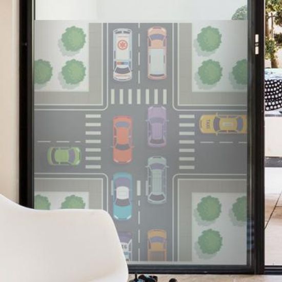 cr753_m-무점착유리시트_자동차도로패턴_글라스시트지