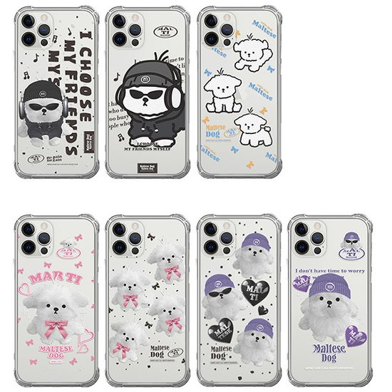 갤럭시A35 DC CASE 방탄 젤하드 투명 몰티즈말티 A356