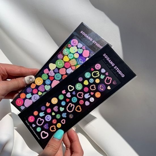 홀로그램 스마일 파티 스티커