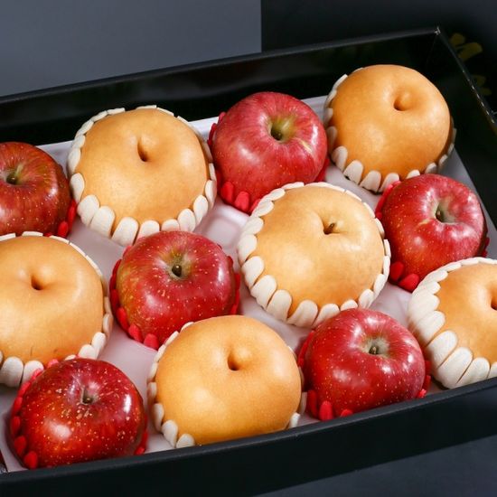 [초록자연] 혼합 5호 과일선물세트(사과6+배6)