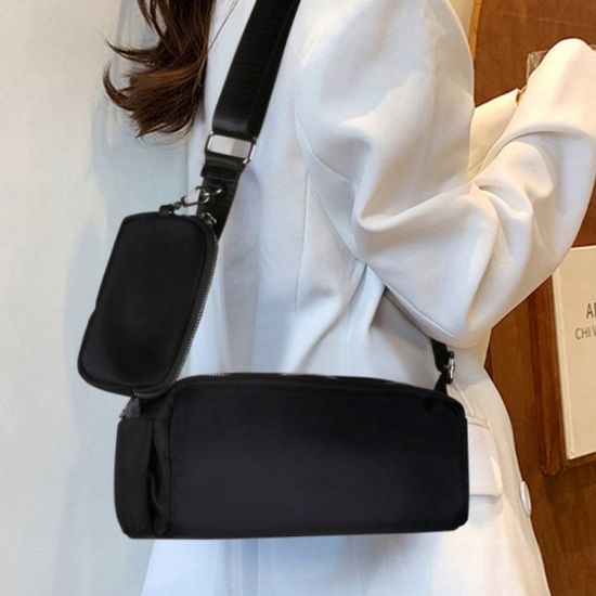 미니파우치 포함 심플 스퀘어 메신저백 크로스백 가방