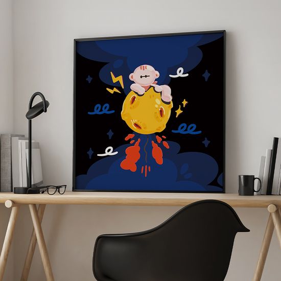 Yellow ball III, 주딩 작가 그림