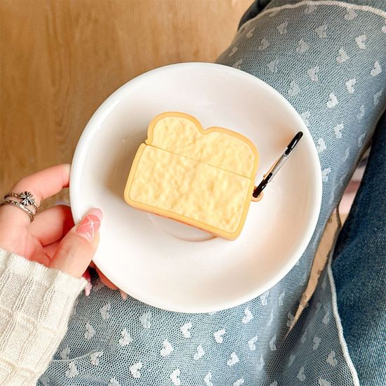 에어팟 4 3 2 1 프로 음식 토스트 식빵 실리콘 케이스