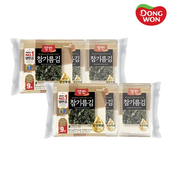 [동원] 양반 참기름김[식탁9P(9매)] x 6 (54봉)