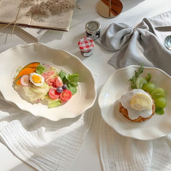 플로라 웨이브 플래터 식기 홈파티 테이블웨어