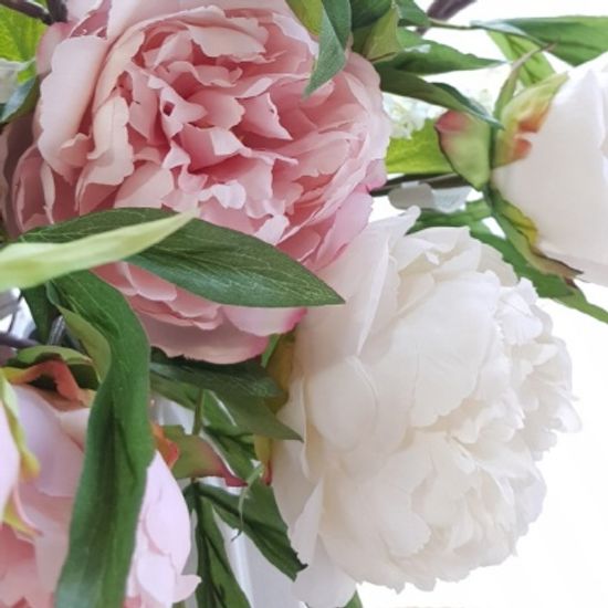 부귀영화 모란꽃 조화 긴가지_4colors