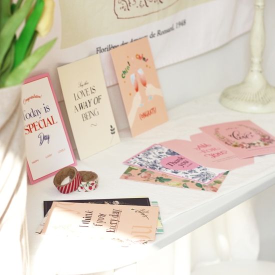 via K studio 플라워 엽서 카드