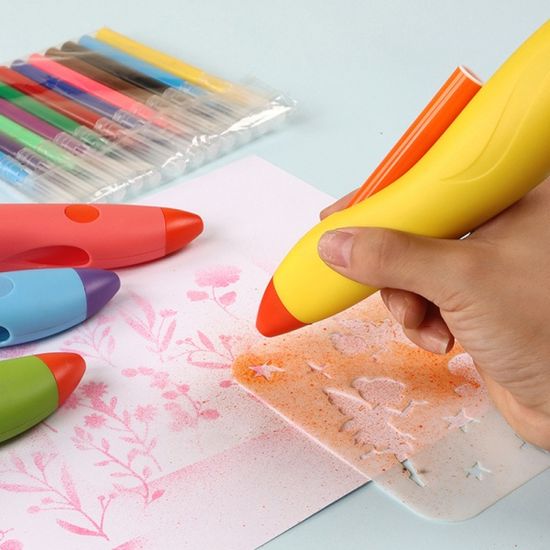 스프레이 수채화 12색 펜 몰드 카드 미술 키트 놀이