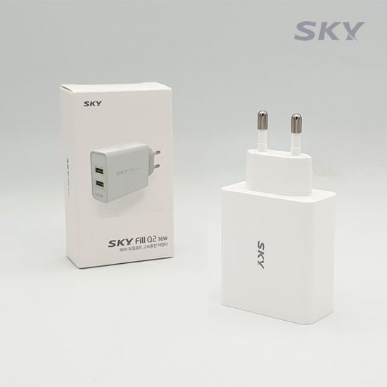 스카이 필 QC3.0 36W USB 듀얼 고속 충전기 Q2