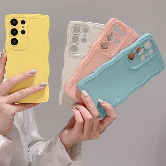 갤럭시s24 울트라 플러스 예쁜 컬러 물결 젤리 케이스