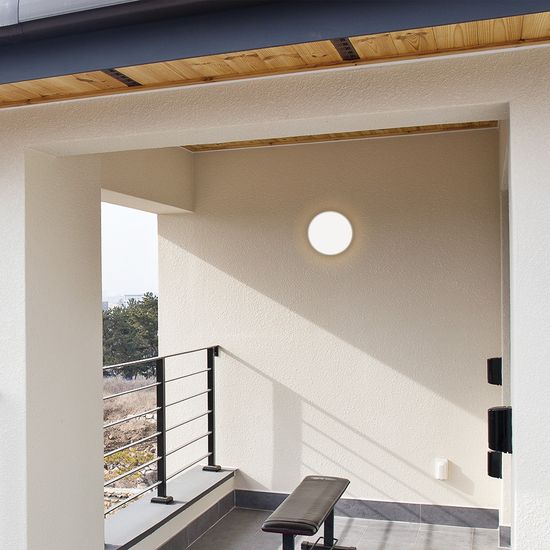 LED 원형 방수 직부등(벽등겸용) 20W 전구색(노란빛)