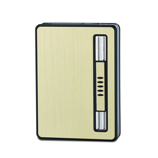 라이터 일체형 메탈릭 반자동 10개피 고급 담배케이스