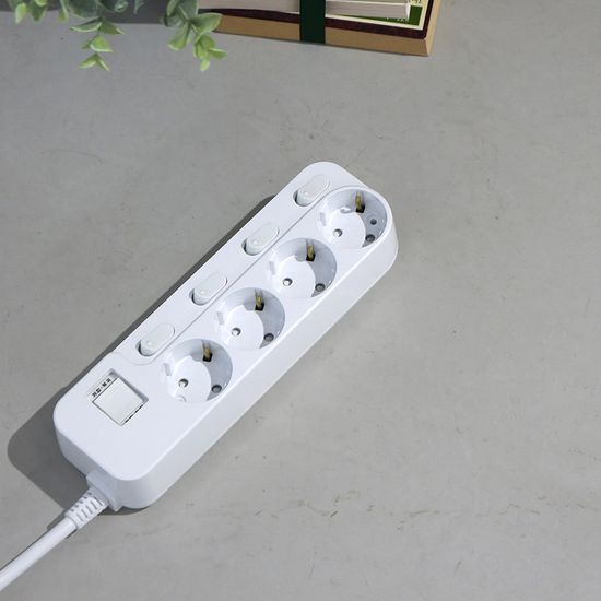 에스탭 국산 개별 스위치 과부하차단 멀티탭 4구