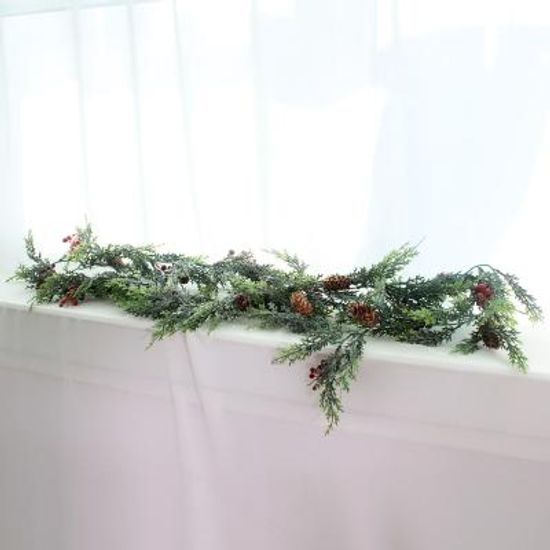 이너스 조화 레드열매 가랜드 1P