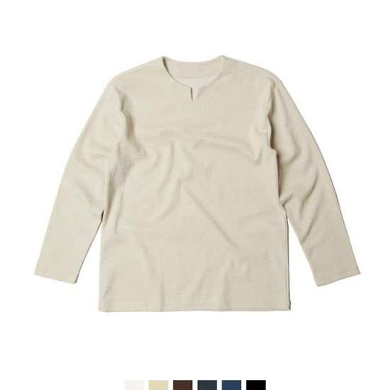 남자 베이직 티셔츠 모던 V 데일리 긴팔티 6COLO