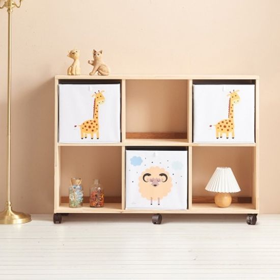 레디 삼나무 오픈 이동식 책장 2단 6칸 (착불)