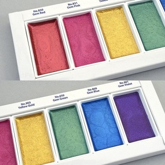 쿠레타케 지그 고체물감 안채탐미 6색-Gem 20GC/6V