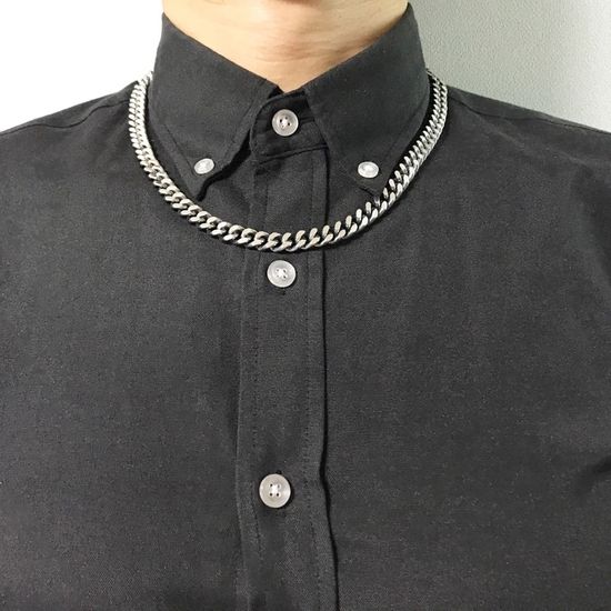 커브 두꺼운 대중적인 은목걸이 925실버 인기  