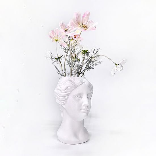 비너스 두상 오브제 인테리어 석고상 화병 화분