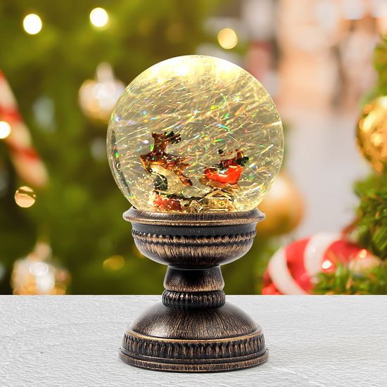 [도토로] LED 크리스마스 스노우볼 오르골(썰매타는 