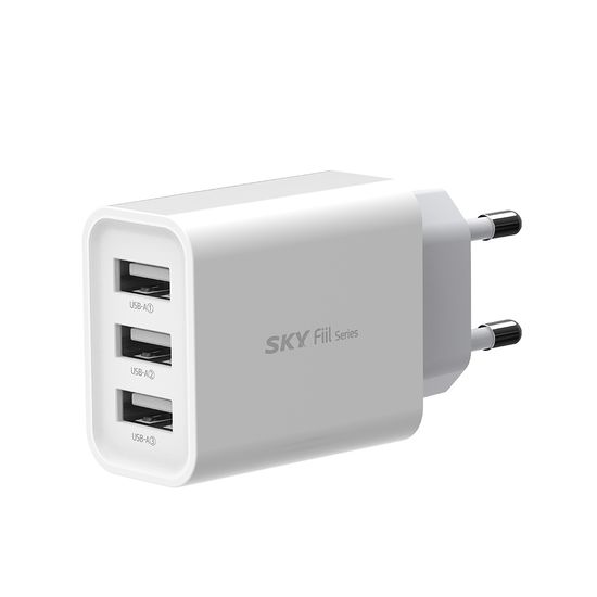[1+1]스카이 필 18W USB 3포트 멀티 일반 충전기 C3