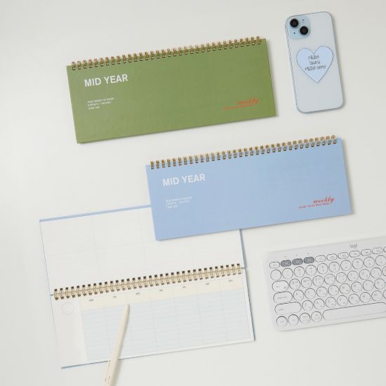 (만년형 6개월) 미드이어 위클리 플래너 데스크