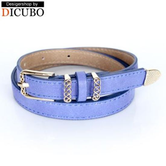 [디꾸보]금장 꽈배기 이중버클 슬림 여성벨트 JBC001