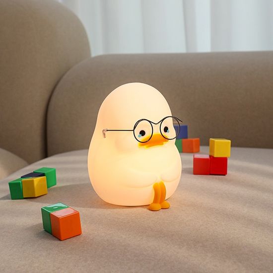 무아스 덕무룩 LED 충전식 실리콘 오리 무드등