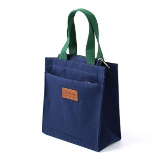 리빙 캔버스 토트백 21x24cm 블루 보조가방(WC2D11C)